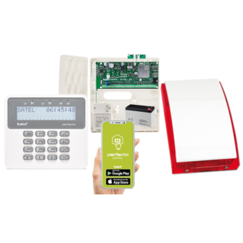 ZESTAW ALARMOWY SATEL PERFECTA 32-WRL LTE SET-A + PRF-LCD + 7Ah + AWT150 + SYRENA SP-4001R